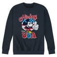 thumbnail image 1 of Disney - Americana - Mickey Mouse USA Flag - Men's Crew Neck Fleece Pullover, 1 of 5