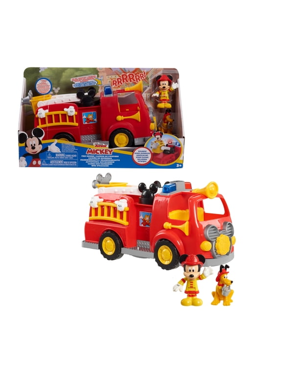 Disneys Mickey Mouse Mickeys Fire Engine, Figure and Vehicle Playset, Lights and Sounds , Ages 3+