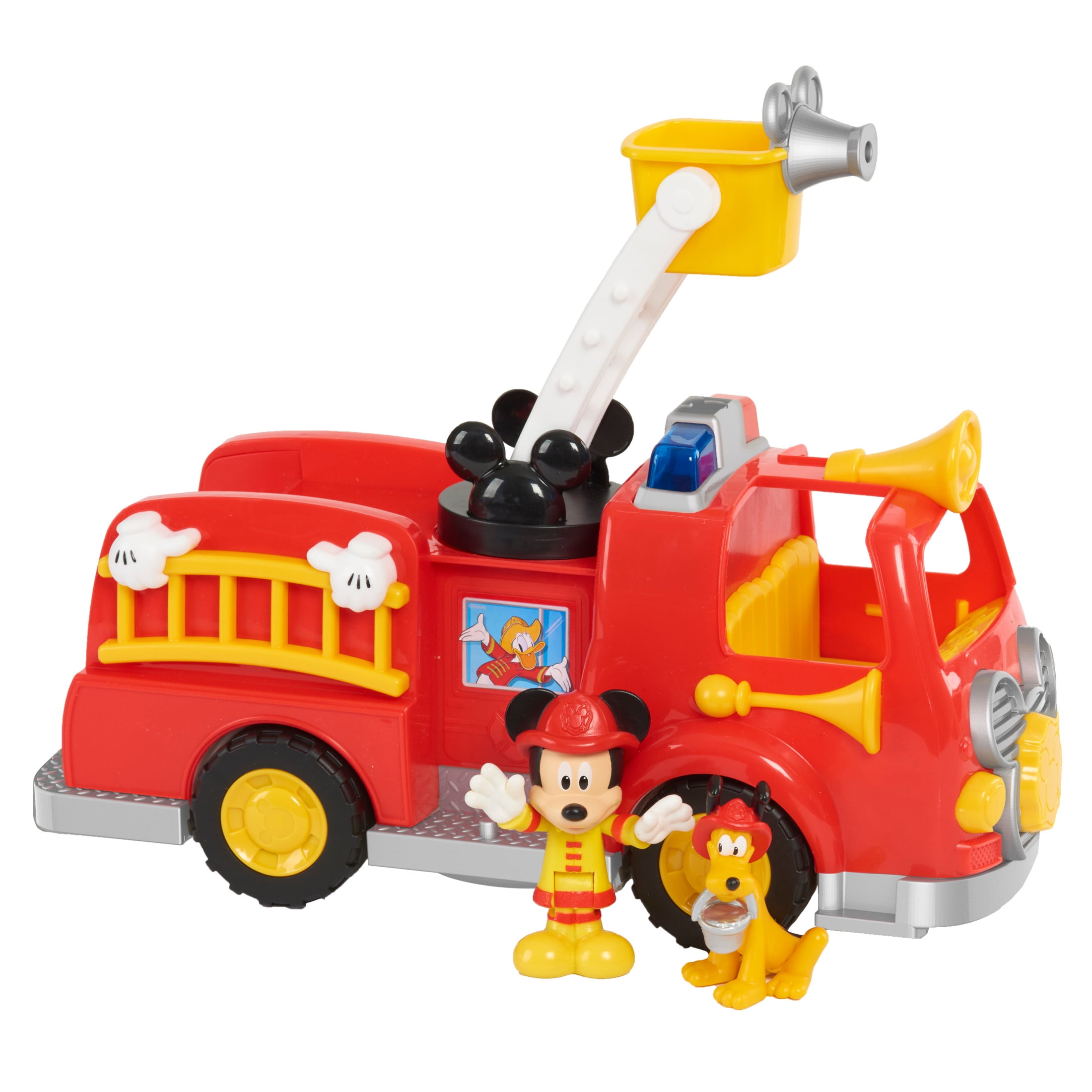 Disney’s Mickey Mouse Mickey’s Fire Engine, Figure and Vehicle Playset,  Lights and Sounds, Kids Toys for Ages 3 up