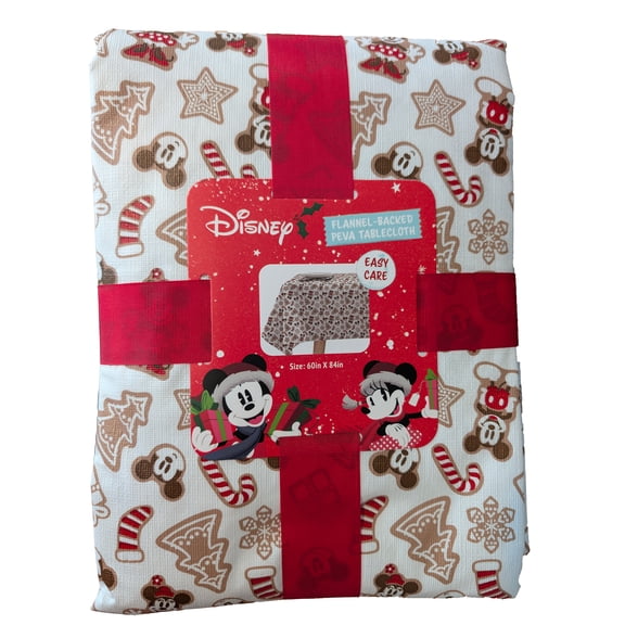Disney's Mickey Mouse PEVA Tablecloth 60"x84" Christmas Cookies