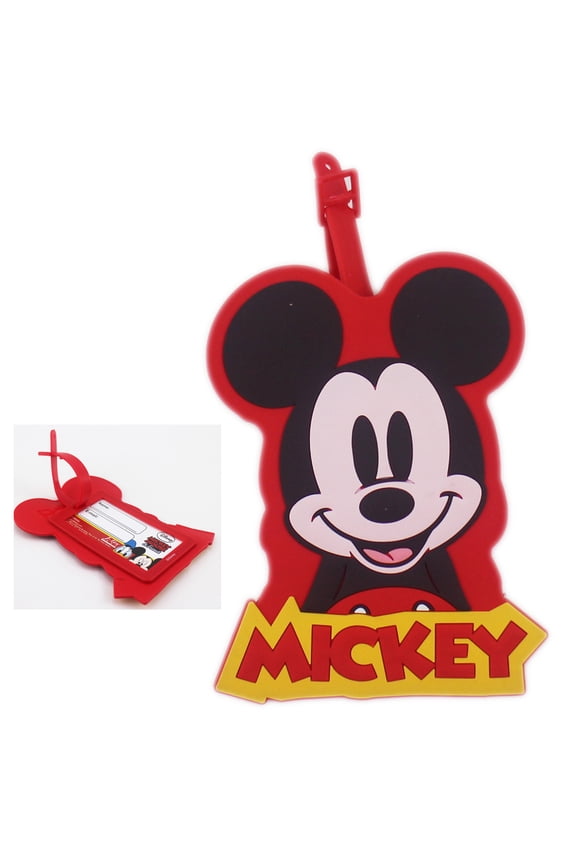 's Mickey Mouse Red Colored Soft Touch Luggage Tag