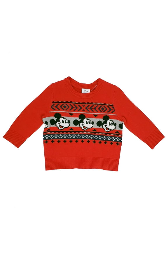 Disney's Mickey Mouse Toddler Boy Knit Sweater by Jumping Beans Red 12 Month