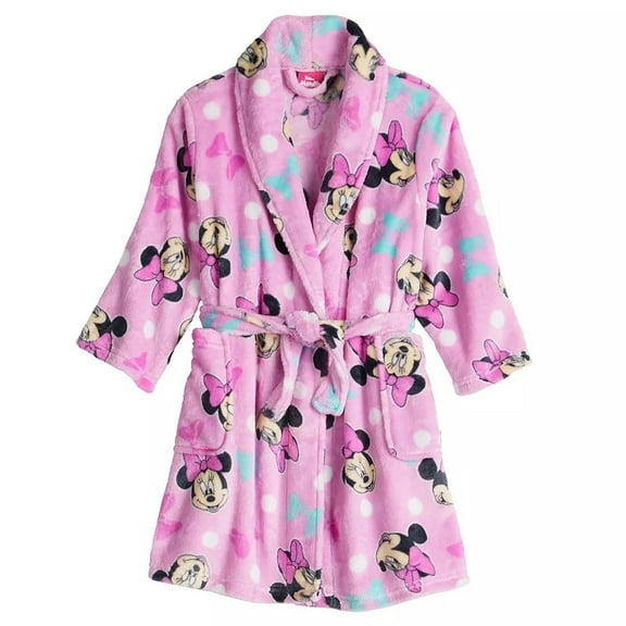 Disney's Minnie Mouse Girls 4-10 "Minnie Bow Love" Robe Color: Pink Size: 10