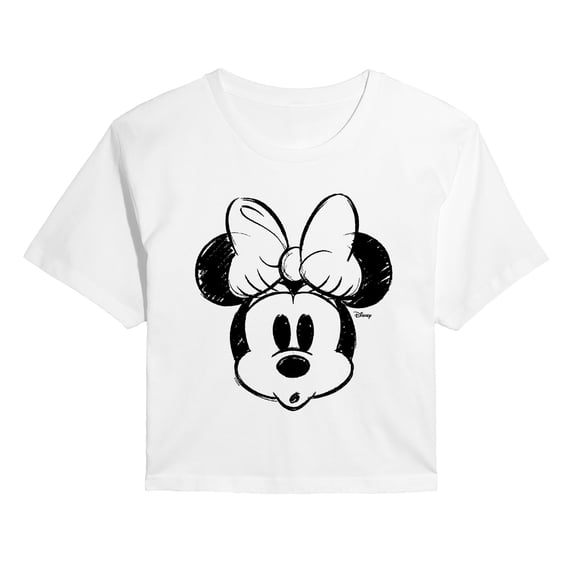 Disney - Minnie Sketch Cropped Graphic T-Shirt