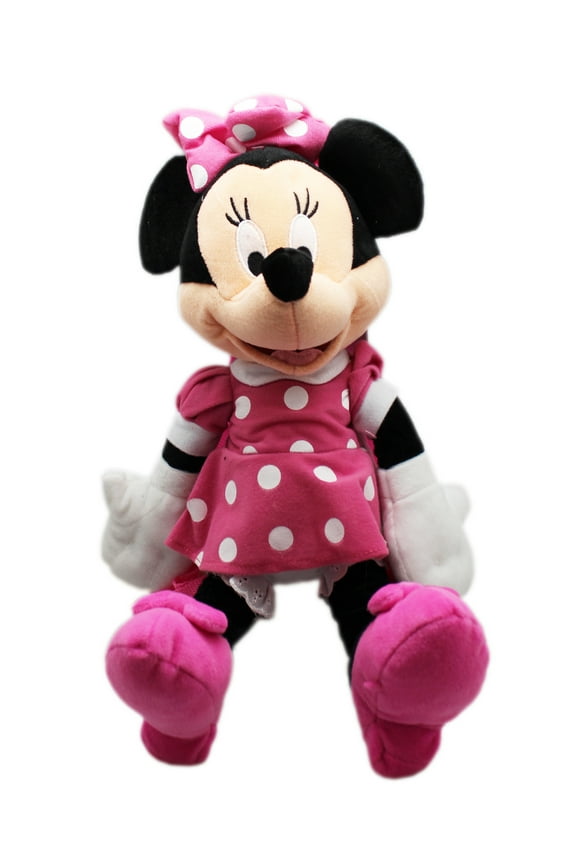Disney's Minnie Mouse Pink Polka Dotted Dress Plush Backpack (15in)