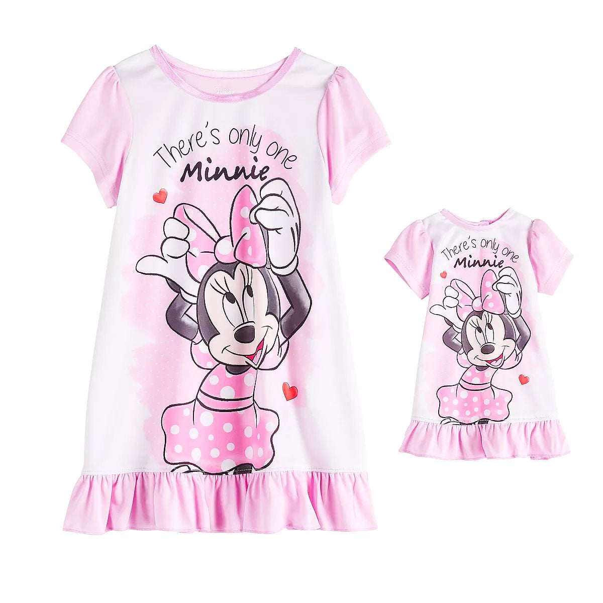 Disney's Minnie Mouse There's Only One Minnie Toddler Nightgown & Doll