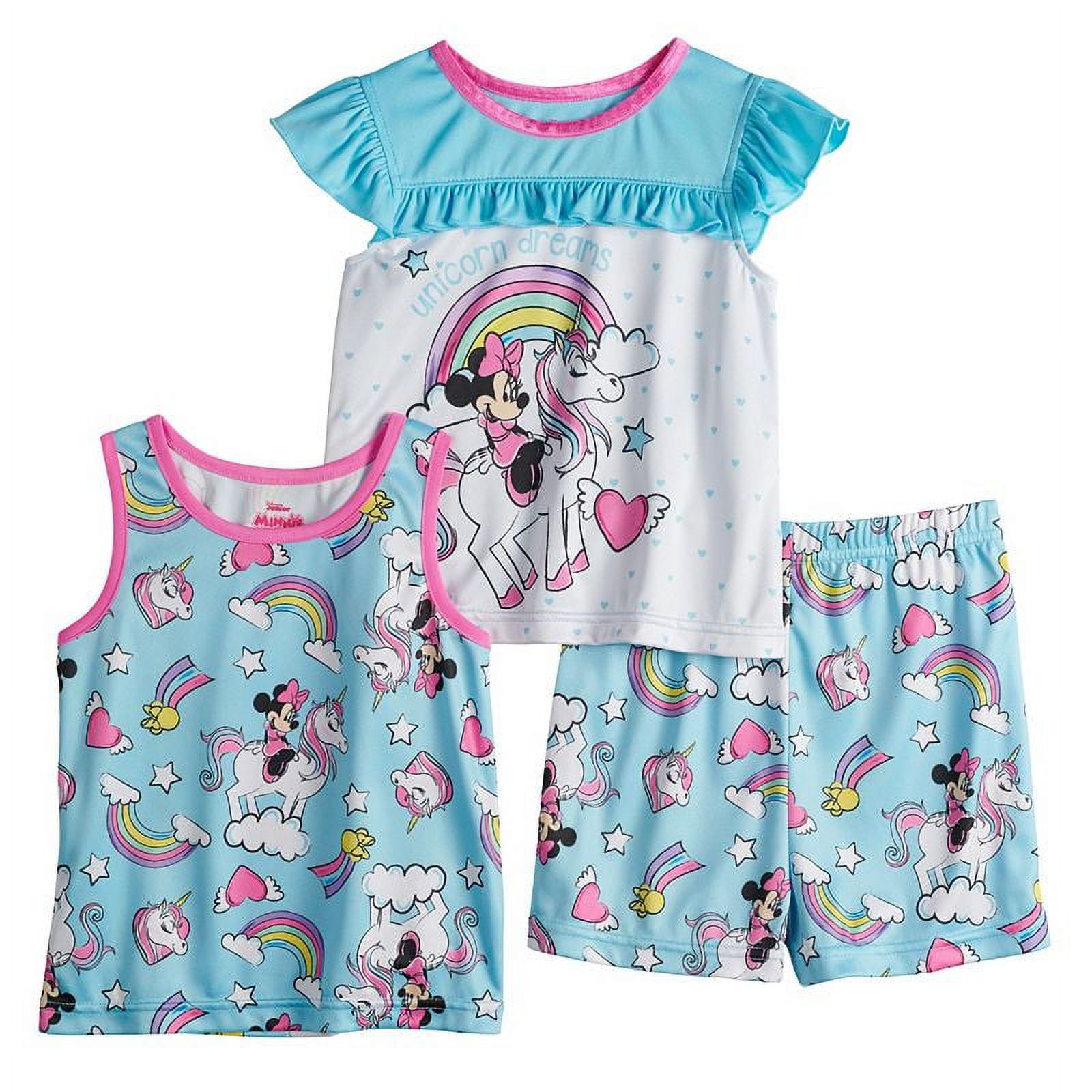 Disney's Minnie Mouse Toddler Girl 3 Piece Unicorn Dreams Pajama Set, Toddler Girl's, Size: 3T - image 1 of 1