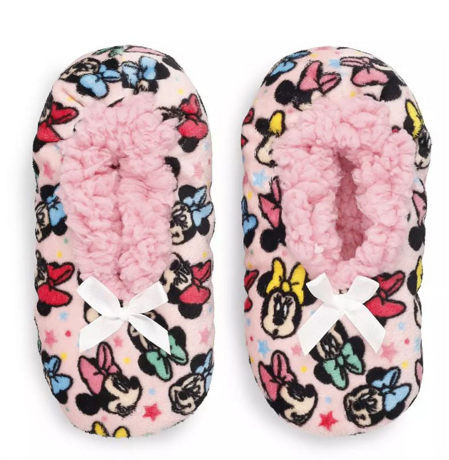 Disney s Minnie Mouse Toddler Girl Fuzzy Babba Slipper Socks sizes 2T 4T