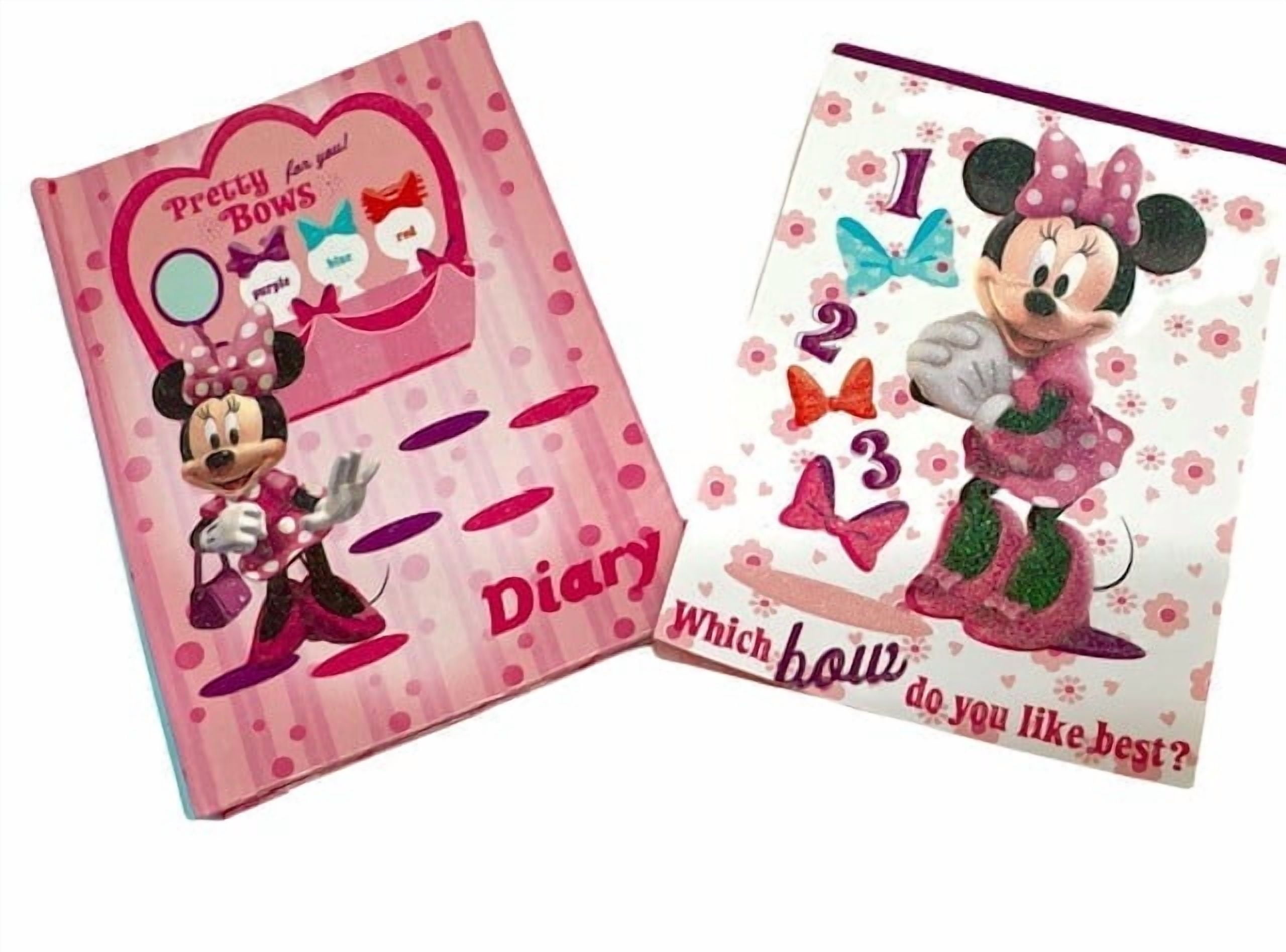Mini Mouse Notebook Disney's Minnie Mouse and Daisy Duck Pink Floral Journal Notebook ...