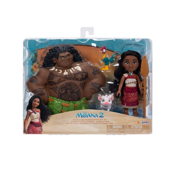 Disney's Moana 2 Maui & Moana Voyager Petite Gift Set 6 inch Tall Scale Dolls and Accessories
