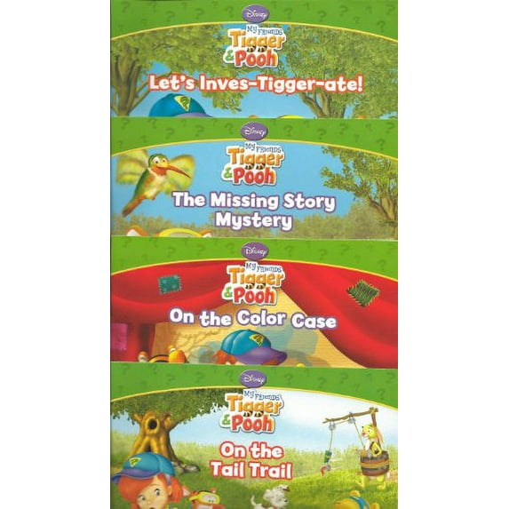 Pre-Owned Disney's My Friends Tigger & Book Book Set of 4 (Let's Inves-Tigger-ate!, The Missing Story Mystery, On the Color Case, On the Tail Trail) Paperback