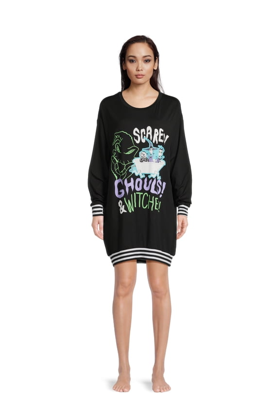 's Nightmare Before Christmas Women's Sleepshirt, Sizes XS-3X