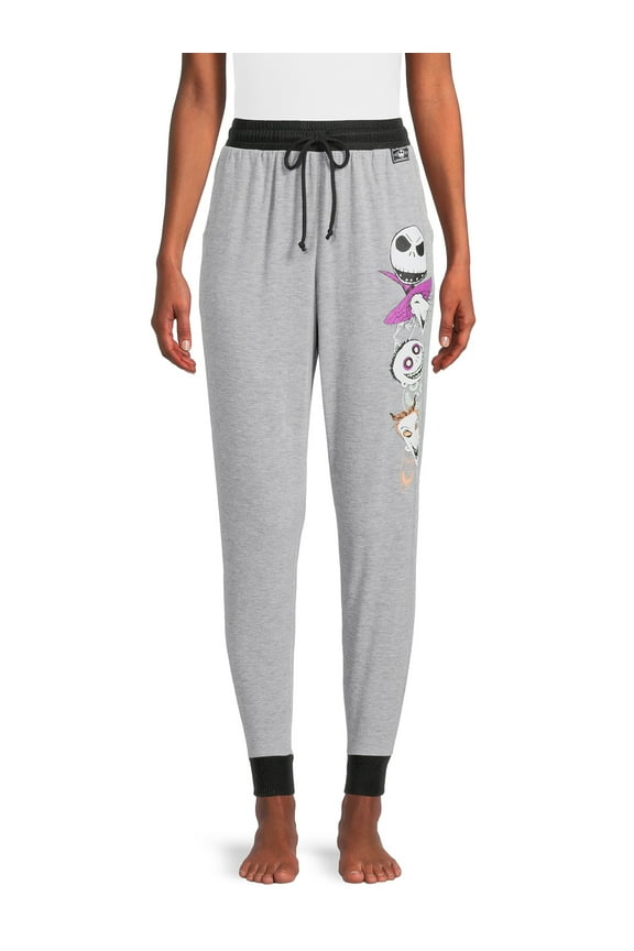 's Nightmare Before Christmas Women's and Women's Plus Size Graphic Jogger Pants