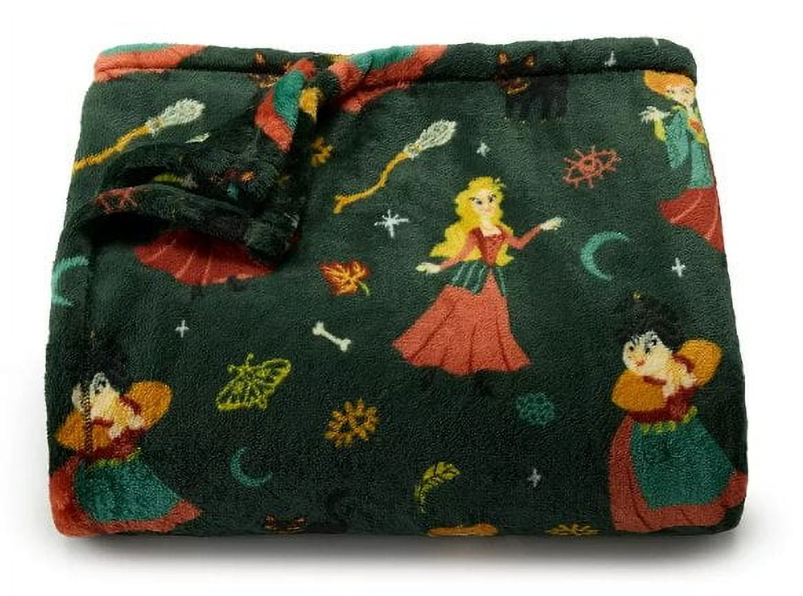 Big One Oversized Plush Emerald Green Hocus Pocus Throw Blanket 5' x 6'