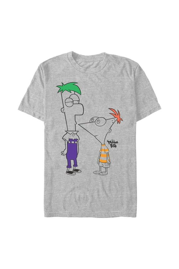 Men's Phineas and Ferb Brother Outline Graphic T-Shirt