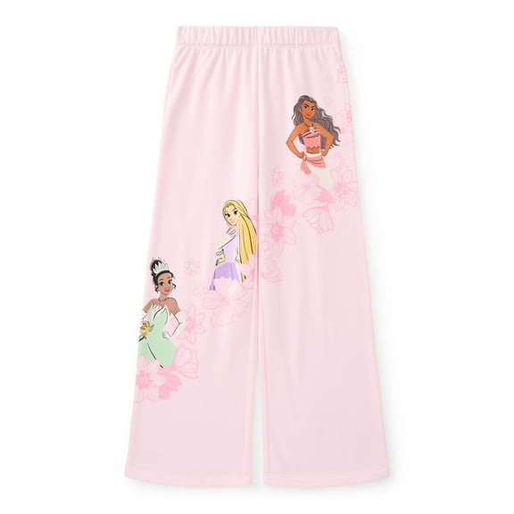 Disney's Princess Adventure Girls Open Bottom Fleece Jogger Pants, Sizes 4-16