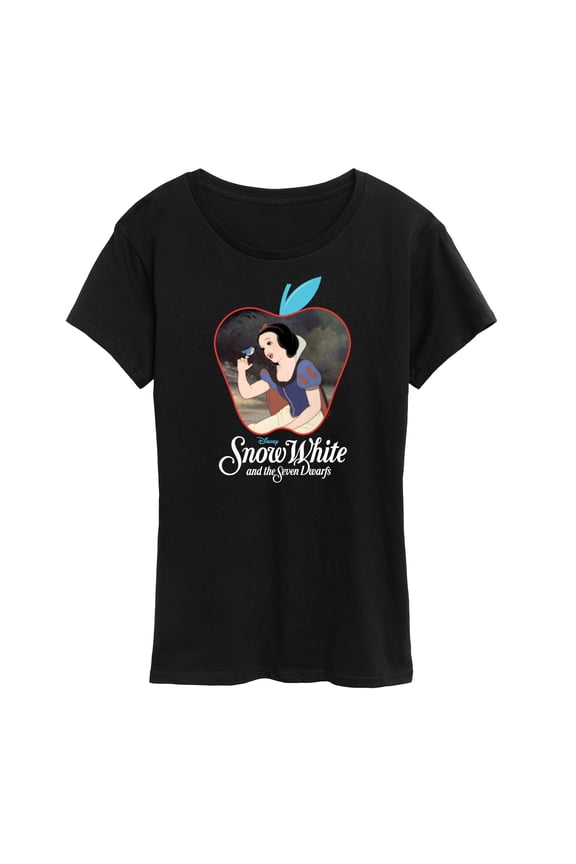 - Snow White Apple Silhouette - Women's Short Sleeve Graphic T-Shirt