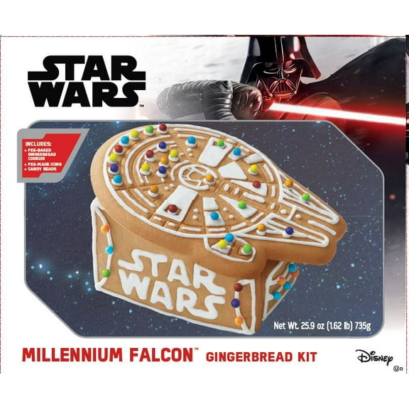 Disney's Star Wars Millennium Falcon Gingerbread Decorating Kit Everything Needed. One Unit per Kit.
