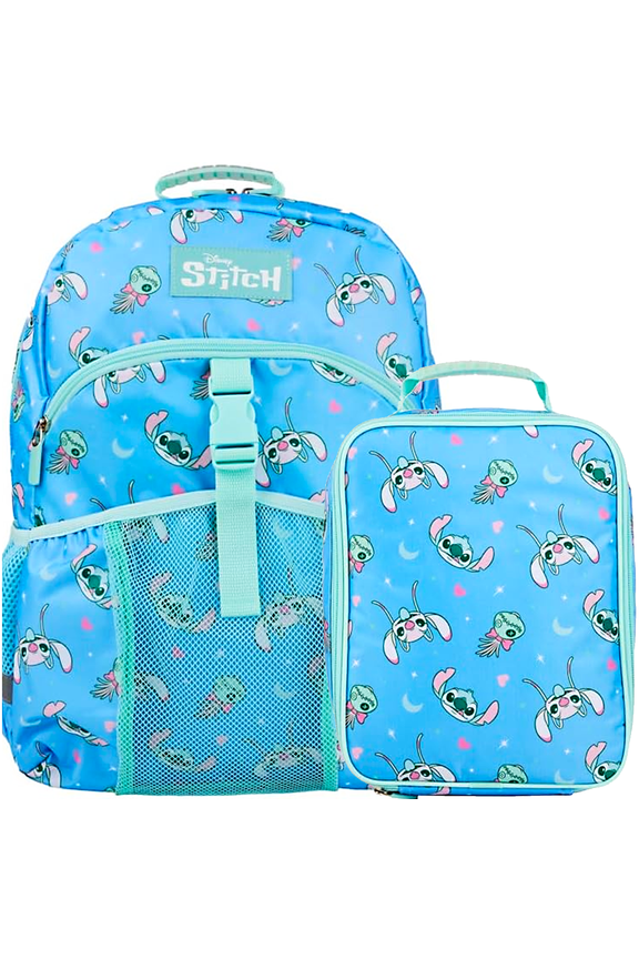 Disney's Stitch 2-Piece 16" Premium Youth Backpack & Lunch Kit Set For Girls