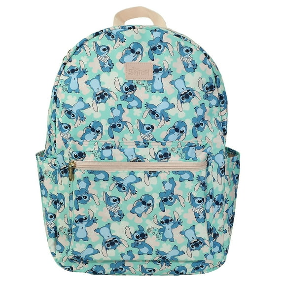 Disney's Stitch All-Over Print Adult 16.5" Nylon Adult Travel Backpack