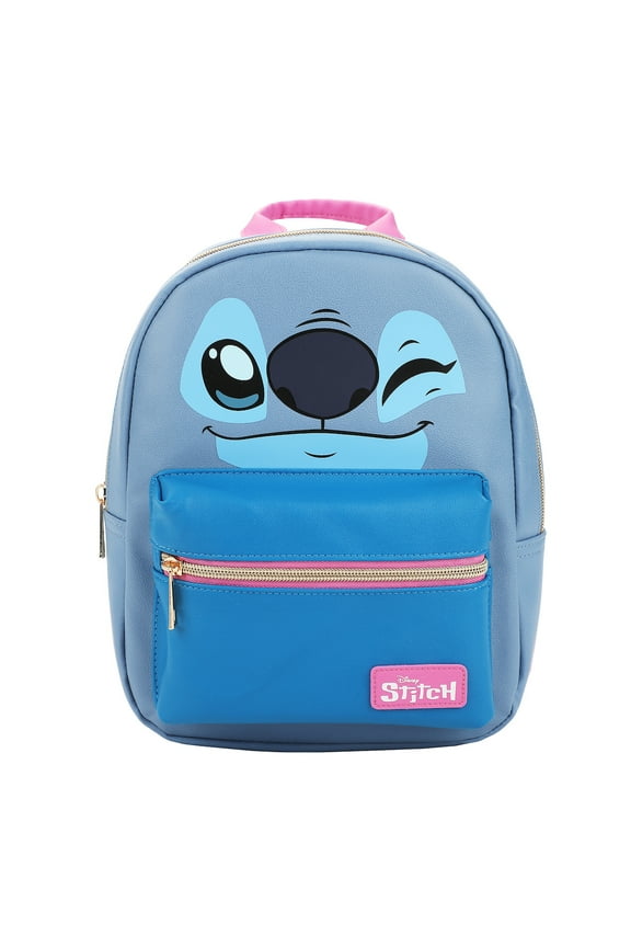 Disney's Stitch Character Face 11.5" Youth Mini Backpack