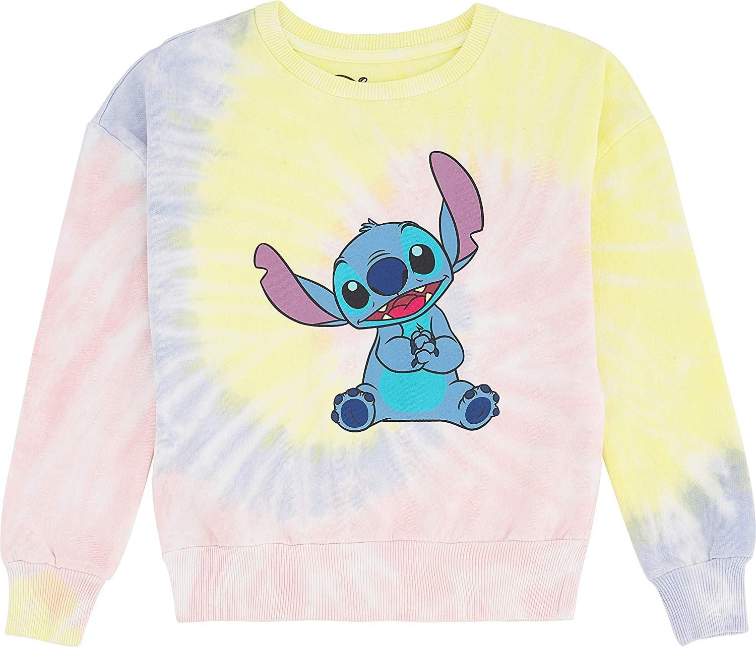 Disney s Stitch Girls Tie Dye Sweatshirt Walmart