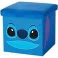 thumbnail image 1 of Disney Stitch Kids' Storage Ottoman, Blue, 15" x 15" x 15" - Multi-Purpose and Collapsible, 1 of 7