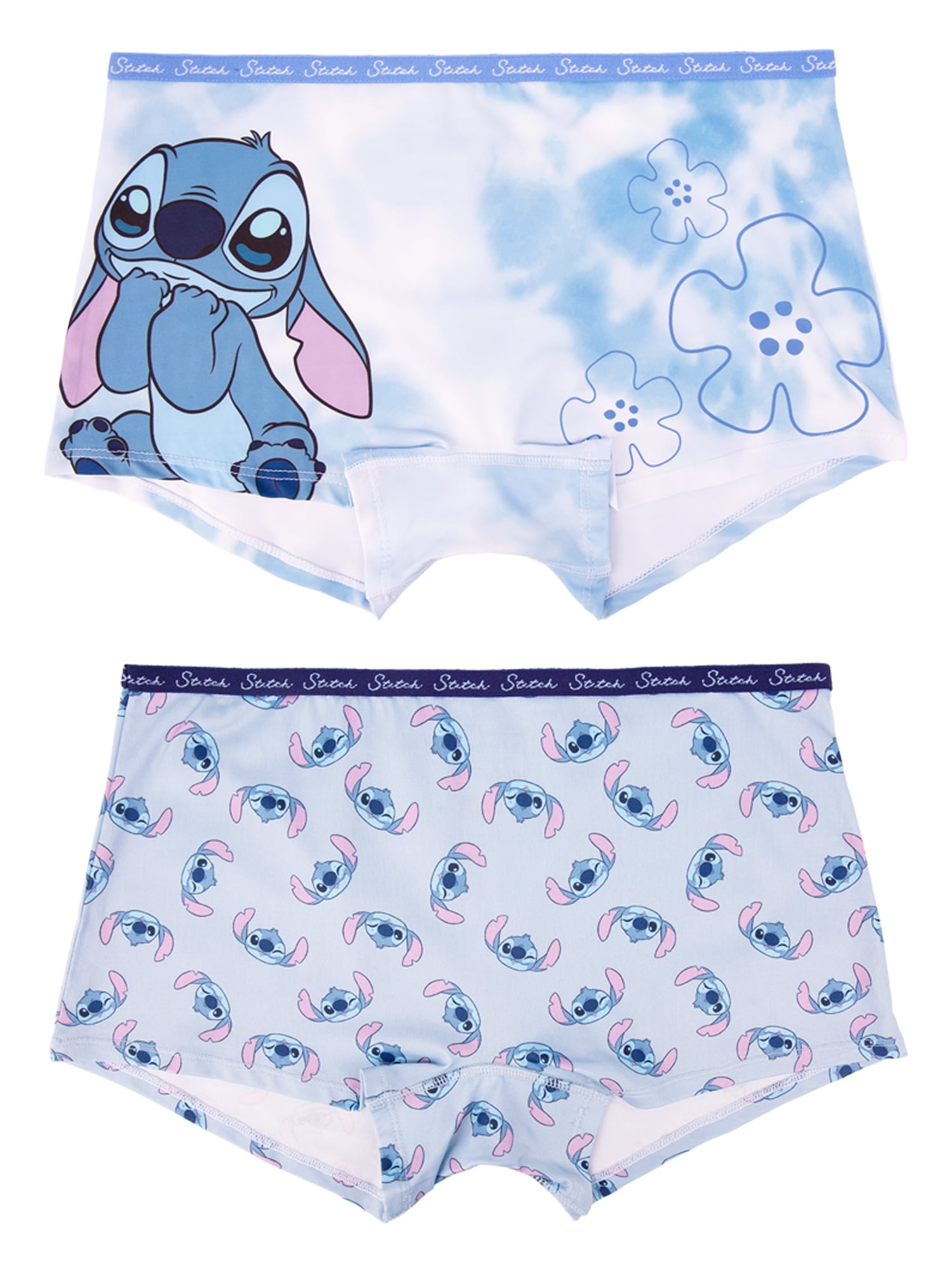 Disney's Stitch Woman's and Juniors Boyshort Underwear, 2-Pack, Size S-XL