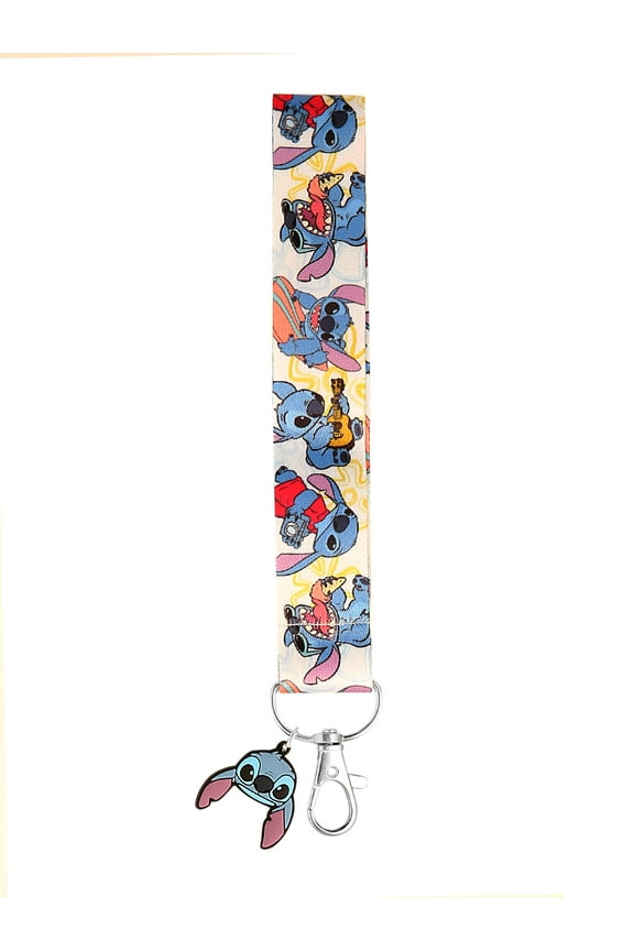 's Stitch Unisex Wrist Lanyard with Stitch Charm