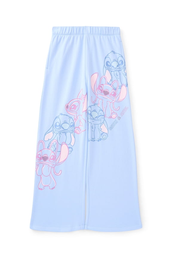 Disney's Stitch and Angel Girls Fleece Jogger Pants, Sizes 4-16
