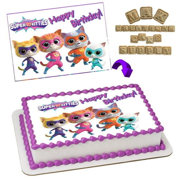 Disney's Super Kitties Are Here To Help 1/4 Sheet Edible Image