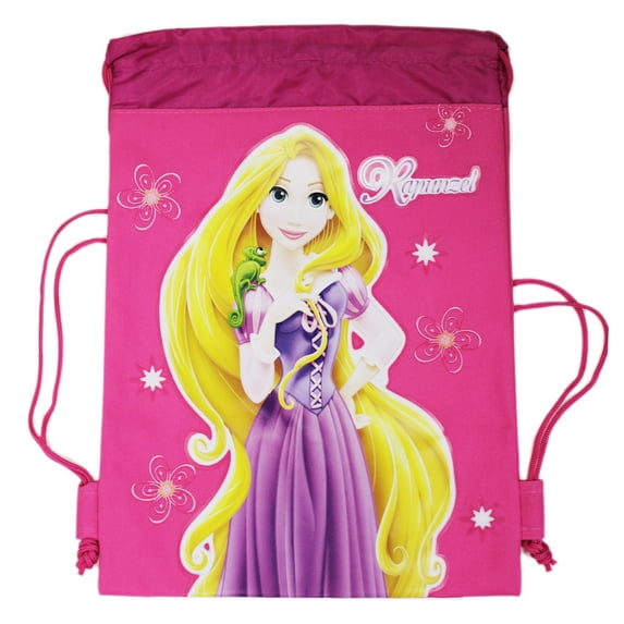 Disney's Tangeled Rapunzel Hot Pink Colored Drawstring Backpack
