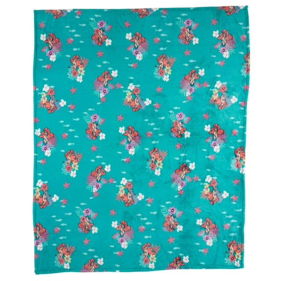 Disney’s The Big One® Oversized Supersoft Printed Plush Throw – Ariel