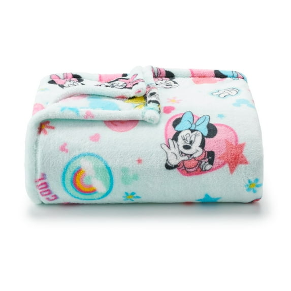 Disney’s The Big One® Oversized Supersoft Printed Plush Throw – Blue Minnie