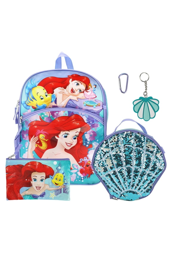 The Little Mermaid 16 5-Piece Backpack and Lunchbox Set