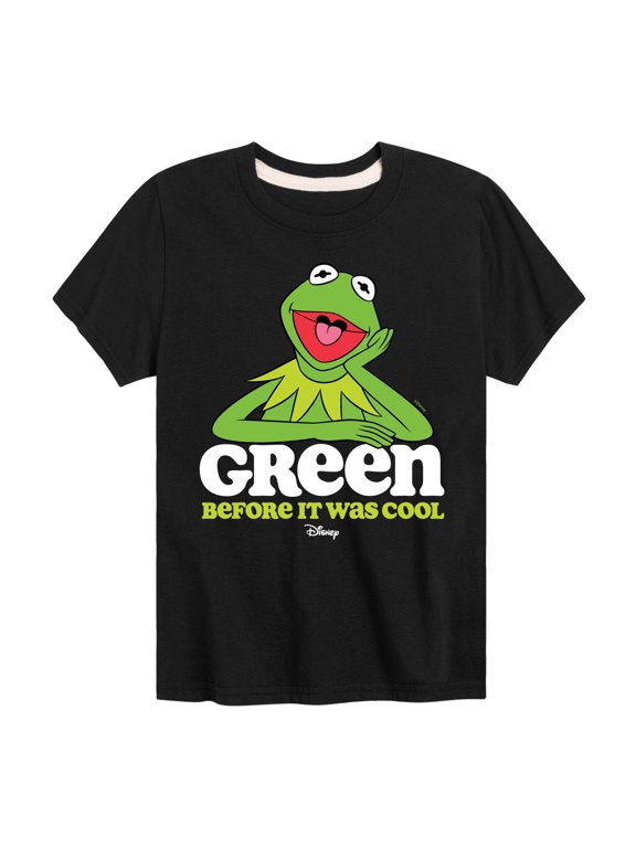 Disney's The Muppets Kermit Boys 8-20 Green Before It Was Cool Graphic Tee Color: Black Size: LARGE