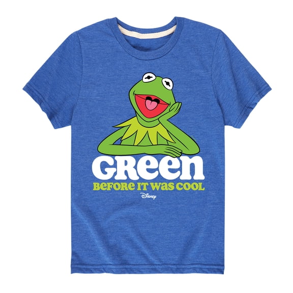 Disney's The Muppets Kermit Boys 8-20 Green Before It Was Cool Graphic Tee Color: Blue Size: LARGE