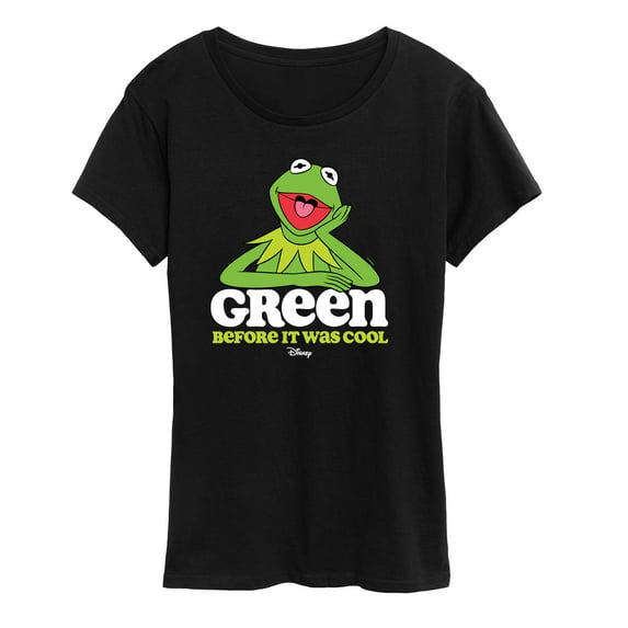 Disney's The Muppets Kermit Plus Green Before It Was Cool Graphic Tee Color: Black Size: 4X