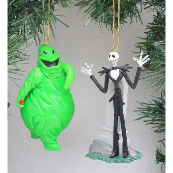 Disney's The Nightmare Before Christmas 'Jack Skellington & Oogie Boogie' Ornament Set - (2) PVC Ornaments Included - Limited Availability