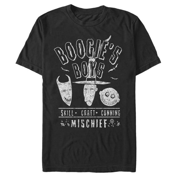 Men's The Nightmare Before Christmas Halloween Lock Shock and Barrel Boogie's Boys Graphic Tee Black Large