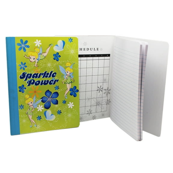 Disney's Tinker Bell Blue and Green College Rule Notebook (80 Sheets)