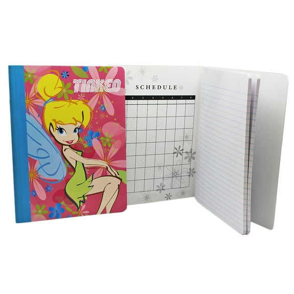 Disney's Tinker Bell Blue and Pink College Rule Notebook (80 Sheets)