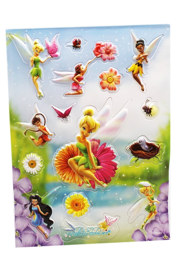 Disney's Tinker Bell and the Great Fairy Rescue 3D Raised Sticker Set (16 Stickers)