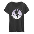 thumbnail image 1 of Disney's Tinker Women's Bell Moon Graphic Tee Color: Heather Charcoal Size: LARGE, 1 of 5