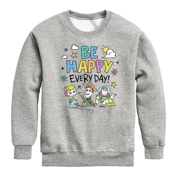Disney's Toy Story - Be Happy Every Day - Toddler & Youth Crewneck Fleece Sweatshirt