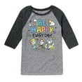 thumbnail image 1 of Disney's Toy Story - Be Happy Every Day - Toddler & Youth Raglan Graphic T-Shirt, 1 of 4