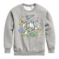 thumbnail image 1 of Disney's Toy Story - Buzz Space Collage - Toddler & Youth Crewneck Fleece Sweatshirt, 1 of 5