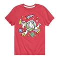 thumbnail image 1 of Disney's Toy Story - Buzz Space Collage - Toddler & Youth Short Sleeve Graphic T-Shirt, 1 of 5