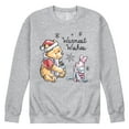 thumbnail image 1 of Disney Winnie The Pooh - Pooh & Piglet Warmest Wishes Christmas - Men's Crew Neck Fleece Pullover, 1 of 5