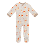 LICENSED CHARACTER Disney Baby Onesie Zip-Up Sleeper - Bambi Hacci Sleep N Play Footed Onesie Pajamas, Boys Girls Size: 0-3 Months